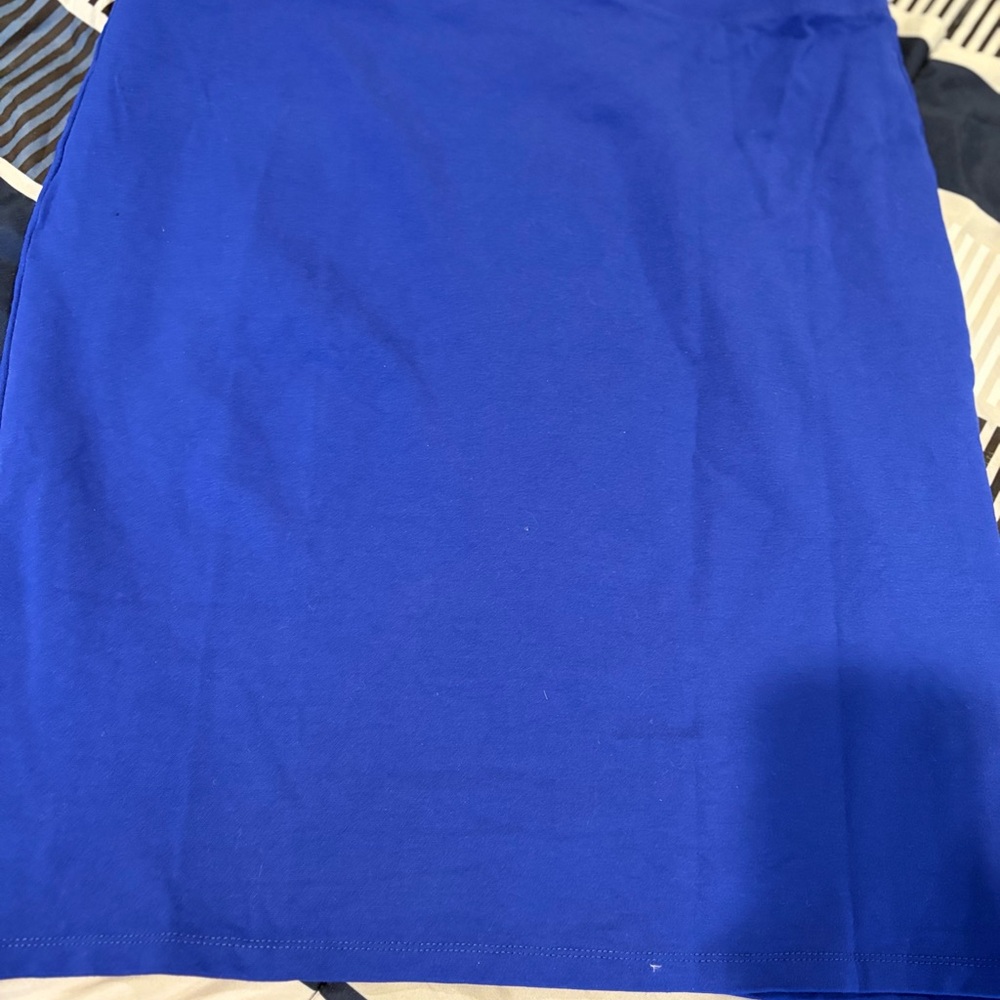 Iris Blue Mini Pencil Skirt for Casual Work